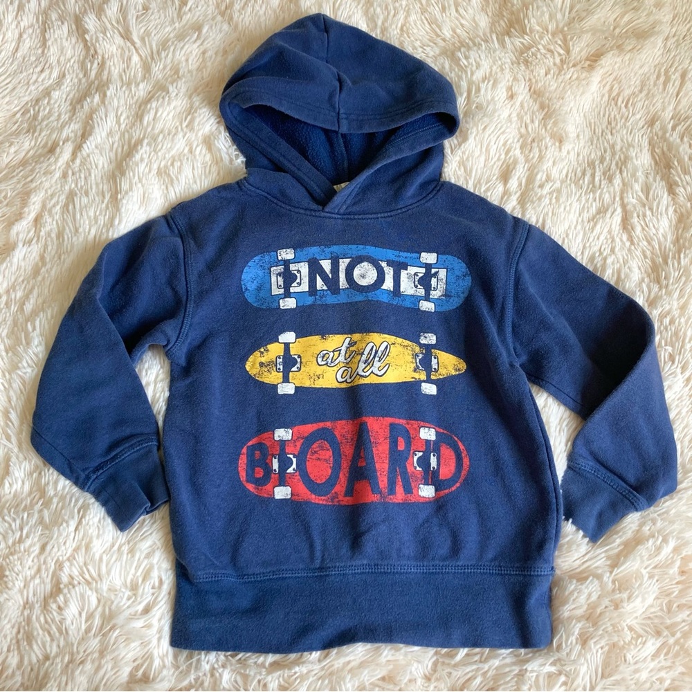 H&M Navy Blue Not at all Board Hoodie 4-6 years - Picture 1 of 4
